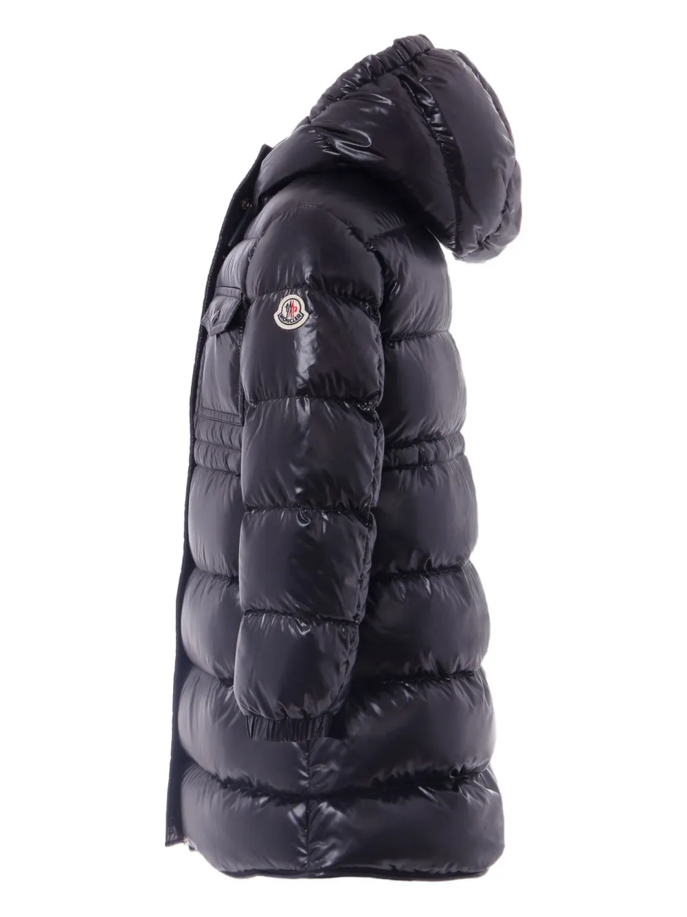 Moncler Enfant hooded quilted coat Zwart