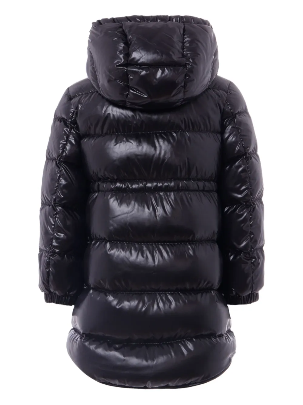 Moncler Enfant hooded quilted coat Zwart