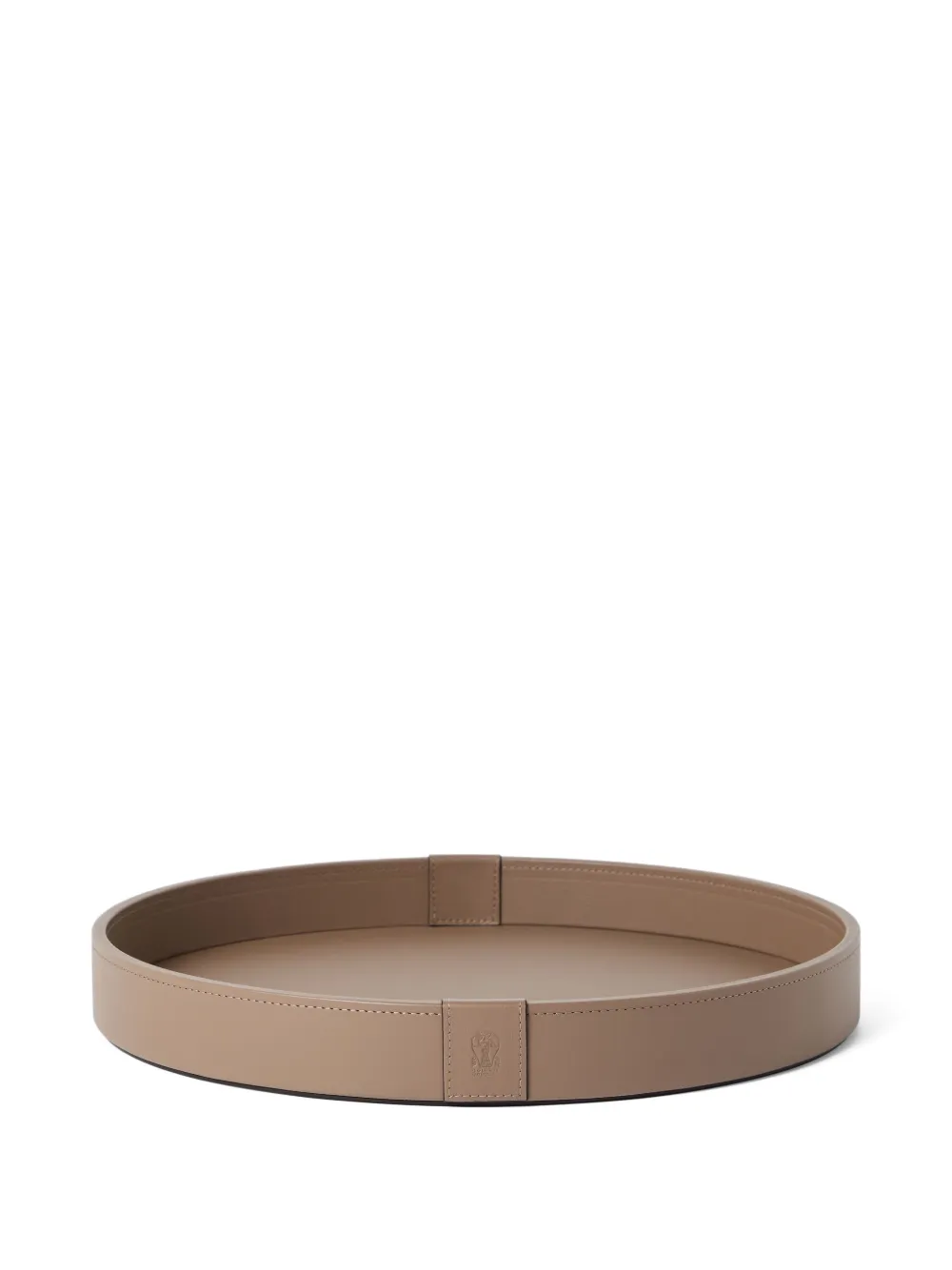 Brunello Cucinelli leather-covered wooden tray | Brown | Image 1