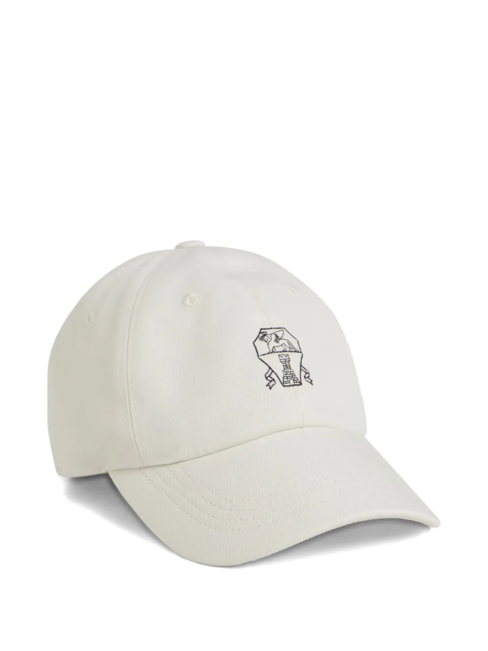 Brunello Cucinelli Kids Cappello da baseball con logo - Toni neutri
