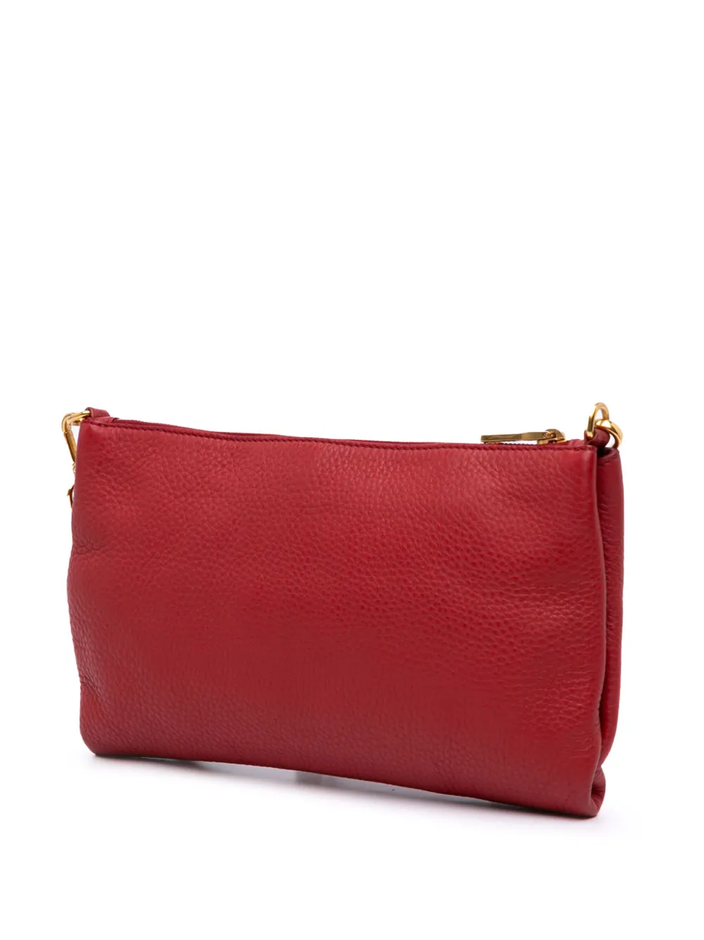 Pre-owned Prada 2000-2024 Vitello Daino Crossbody Bag In Red