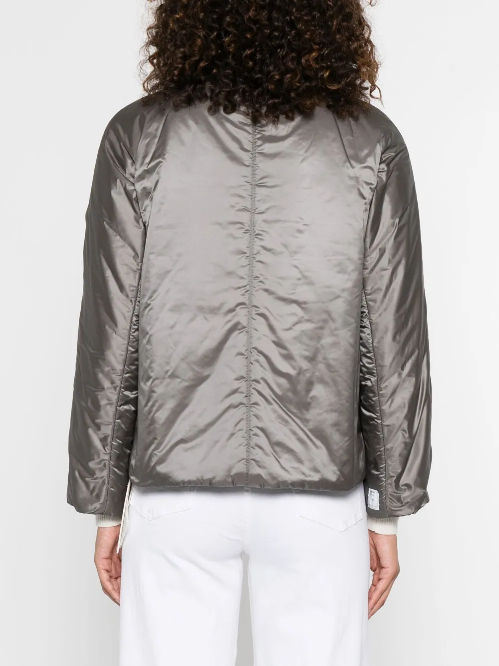 Max Mara Green padded buttoned jacket Grijs