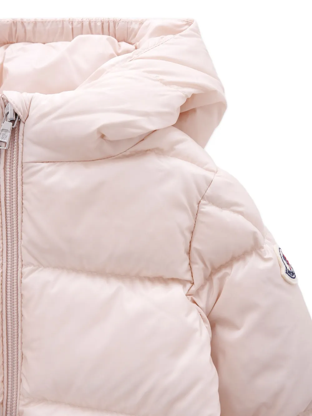 Moncler Enfant hooded puffer jacket Roze
