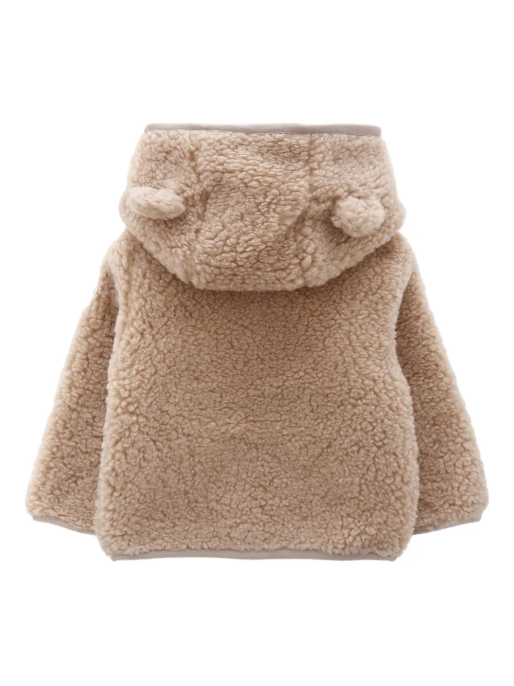 Moncler Enfant Lammy jas met logopatch Beige