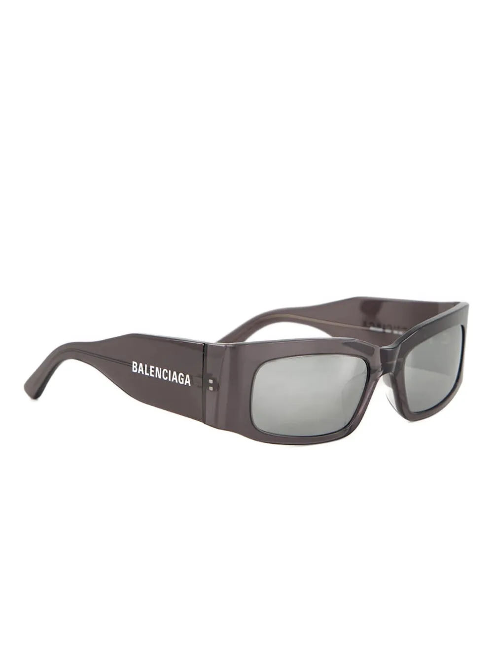 Balenciaga Zonnebril met rechthoekig montuur Bruin