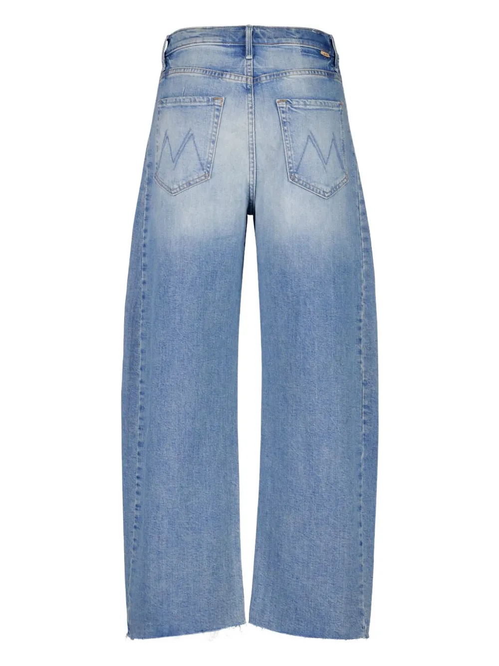 MOTHER The Half Pipe Ankle jeans met franje - Blauw