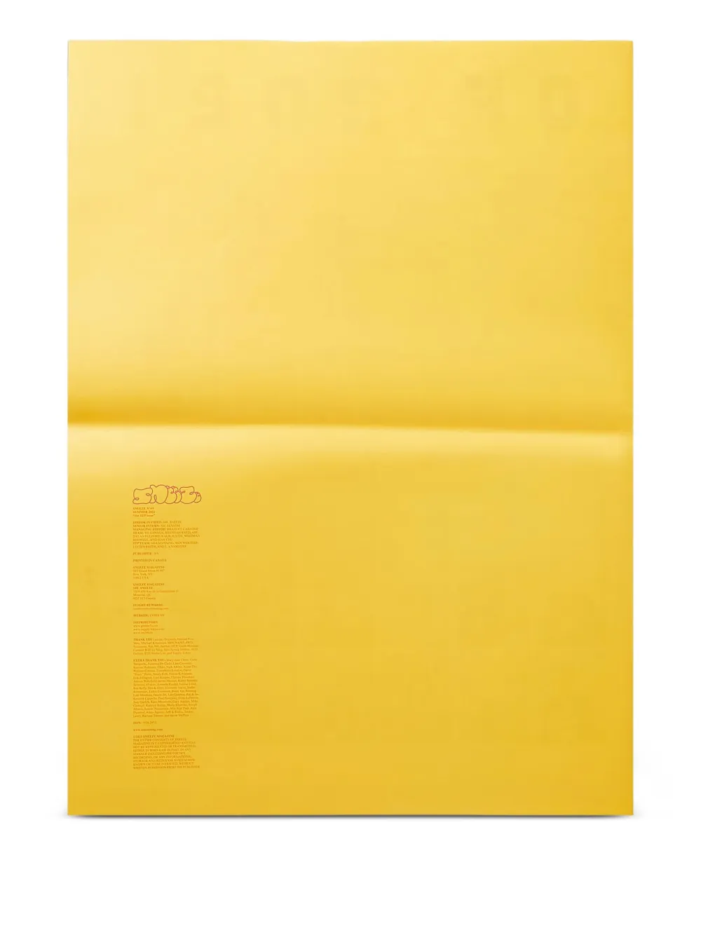 Sneeze Magazine Sneeze No.49 Fold-out Poster Magazine In Black