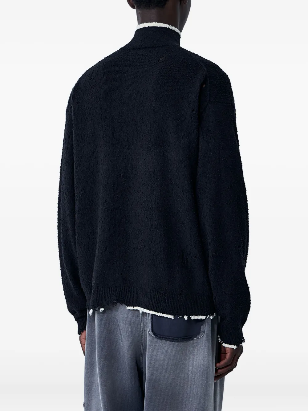 Miharayasuhiro Maison Mihara Yasuhiro Men Distressed Sweater In Black