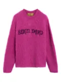Brain Dead logo-embroidered jumper - Pink