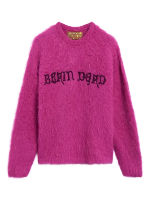 Brain Dead logo-embroidered jumper