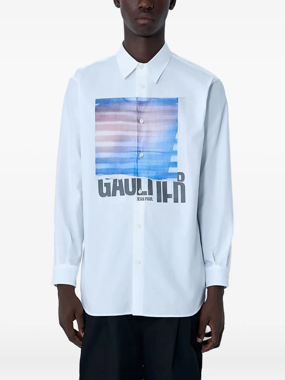 Jean Paul Gaultier graphic-print shirt - ホワイト Jean Paul Gaultier graphic-print shirt - ホワイト