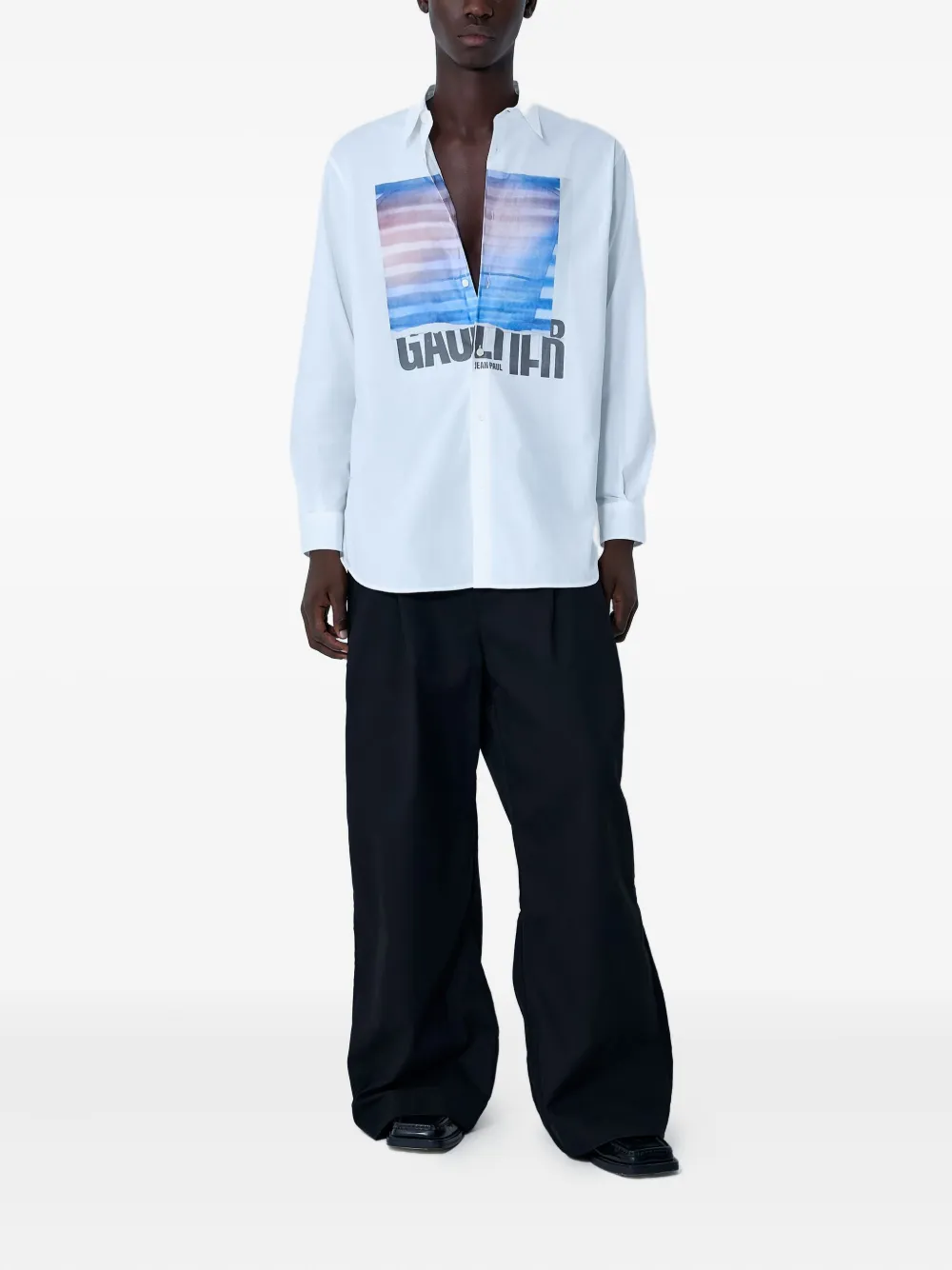 Jean Paul Gaultier graphic-print shirt - Wit