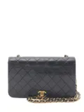 CHANEL Pre-Owned 1989-1991 CC Quilted Lambskin Full Flap crossbody bag - Black
