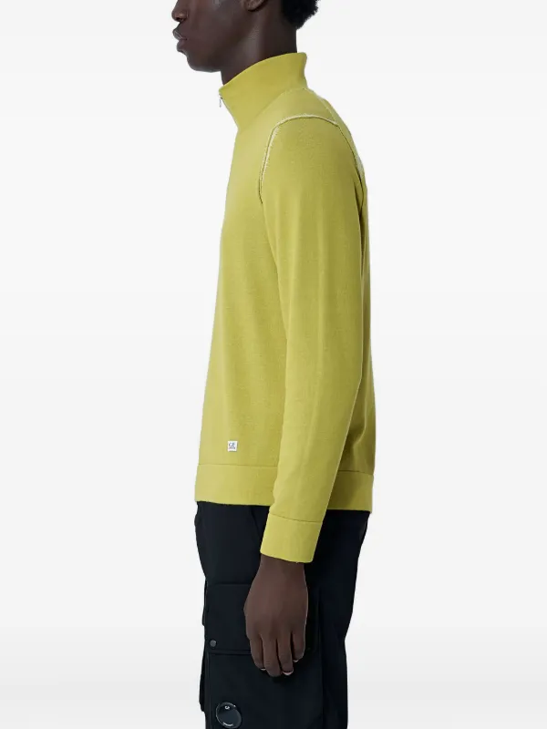 C.P. Company ハイネック ハーフジップセーター | イエロー | FARFETCH JP