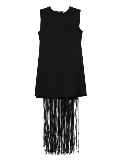 Sportmax vestido sin mangas con flecos