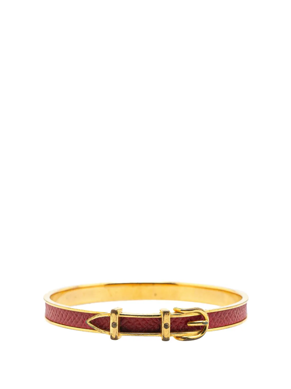 Hermès Pre-Owned 20th Century エプソン バックル ブレスレット コスチューム ブレスレット - レッド Hermès Pre-Owned 20th Century エプソン バックル ブレスレット コスチューム ブレスレット - レッド