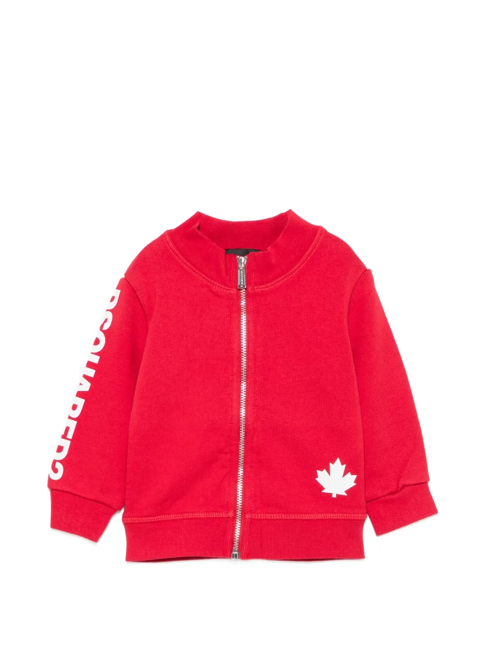 DSQUARED2 KIDS logo-print zip-up sweatshirt - Rosso