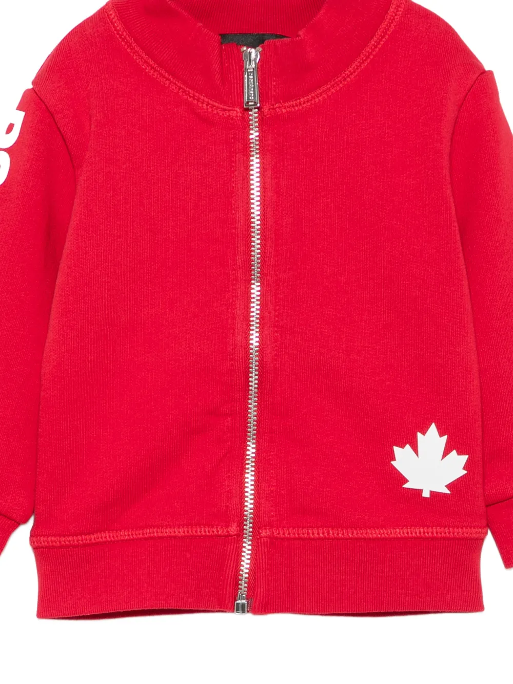 DSQUARED2 KIDS Sweater met logoprint en rits Rood