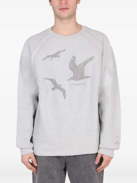Engineered Garments sudadera con cuello redondo y estampado
