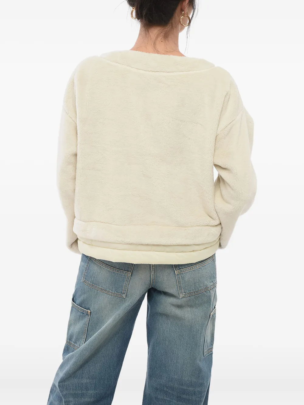 Giorgio Armani Gewatteerde fleece top Beige