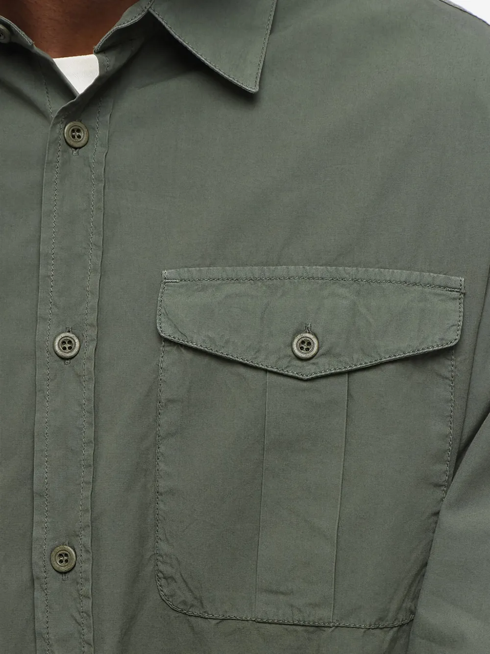 Giorgio Armani Overhemd met klepzak Groen