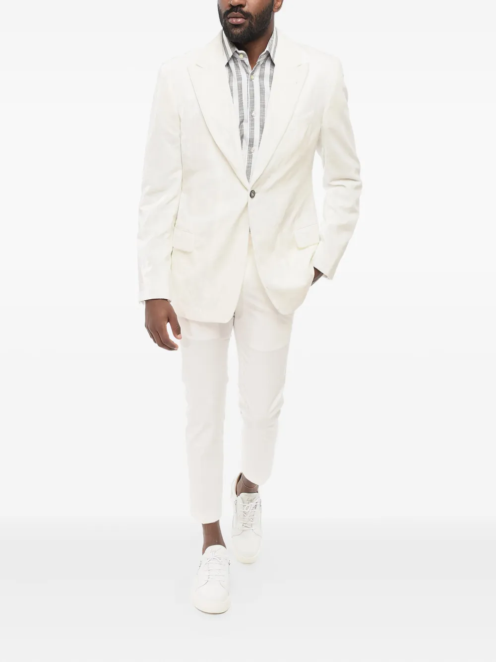 Giorgio Armani velour single-breasted jacket | Blazers | Image 2