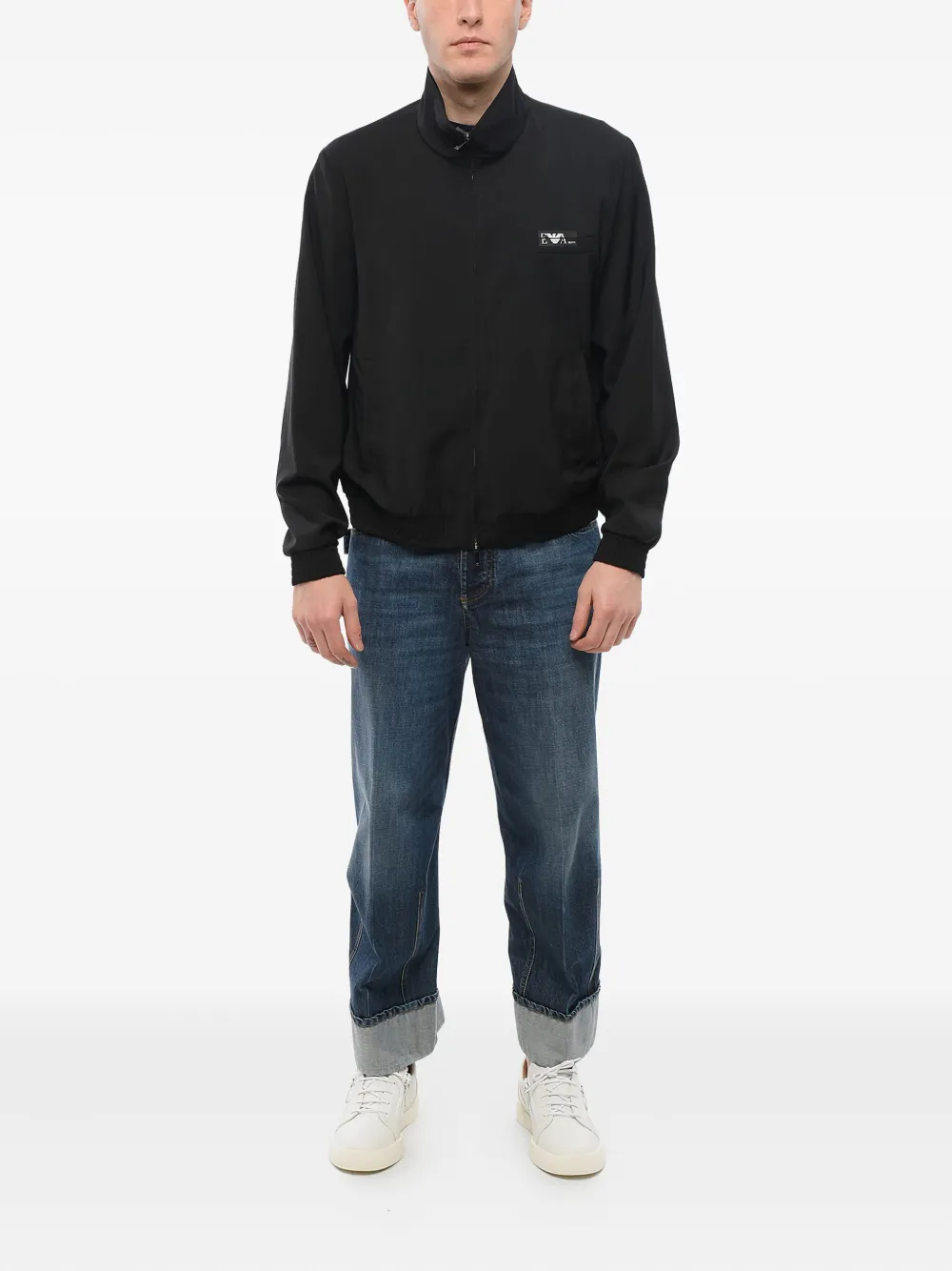 Giorgio Armani logo-print zip-front jacket | Bomber Jackets | Image 2