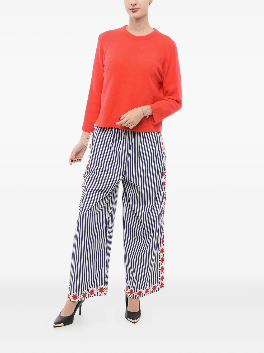 Giorgio Armani Wollen trui met ronde hals Rood
