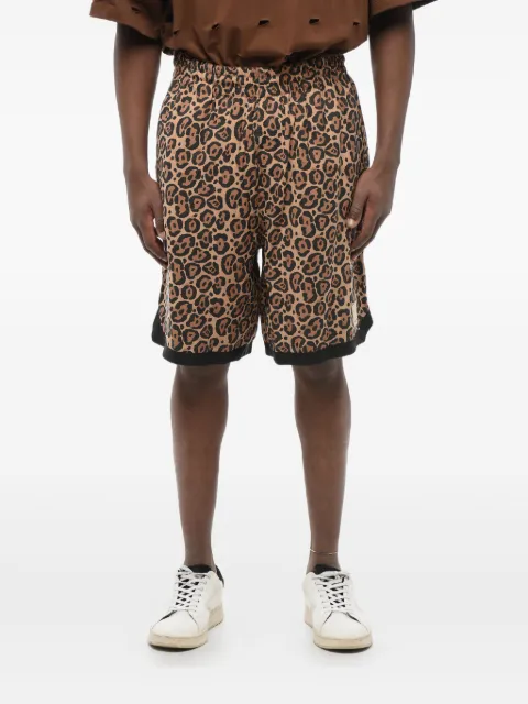 Giorgio Armani animal-print elastic-waist shorts