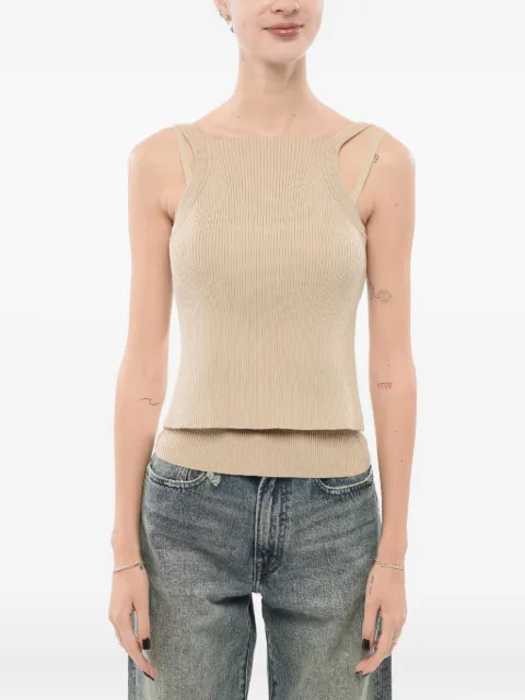 Giorgio Armani layered ribbed top