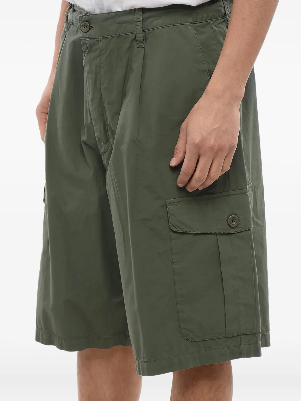 Giorgio Armani Geplooide cargo shorts Groen