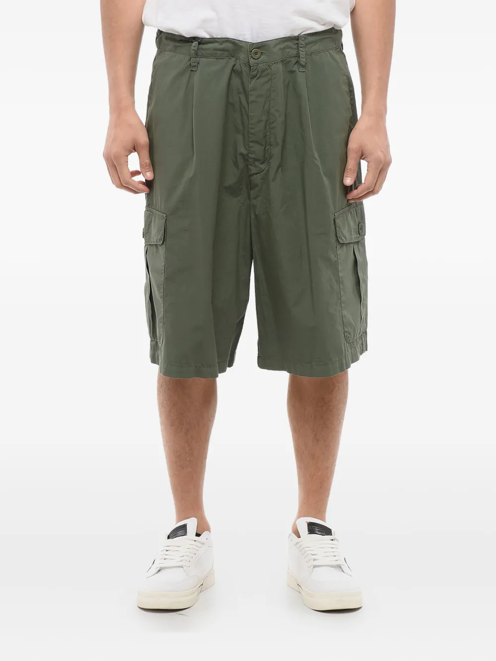 Giorgio Armani pleated cargo shorts | Green | Image 1