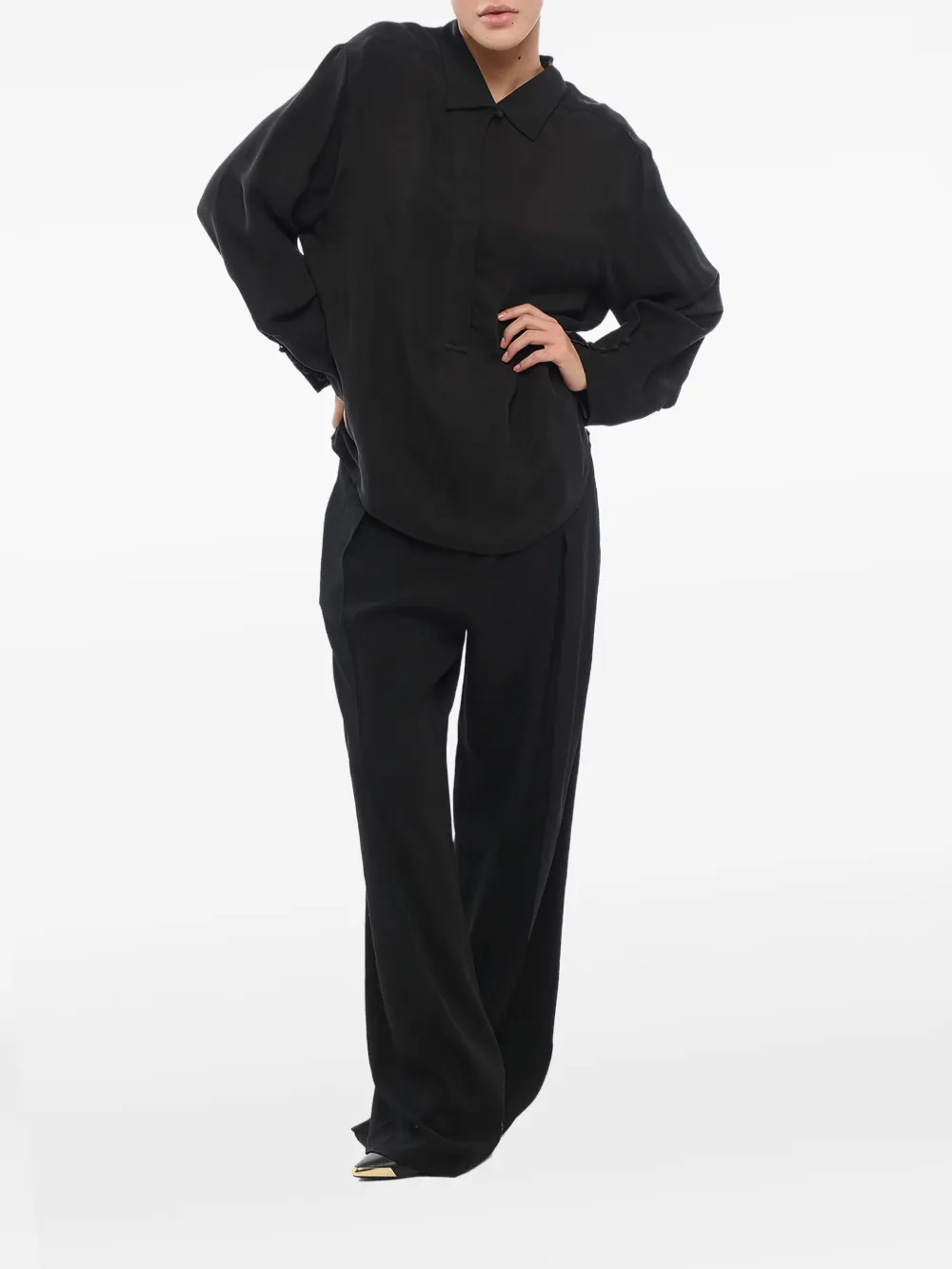 Giorgio Armani Button-down overhemd Zwart