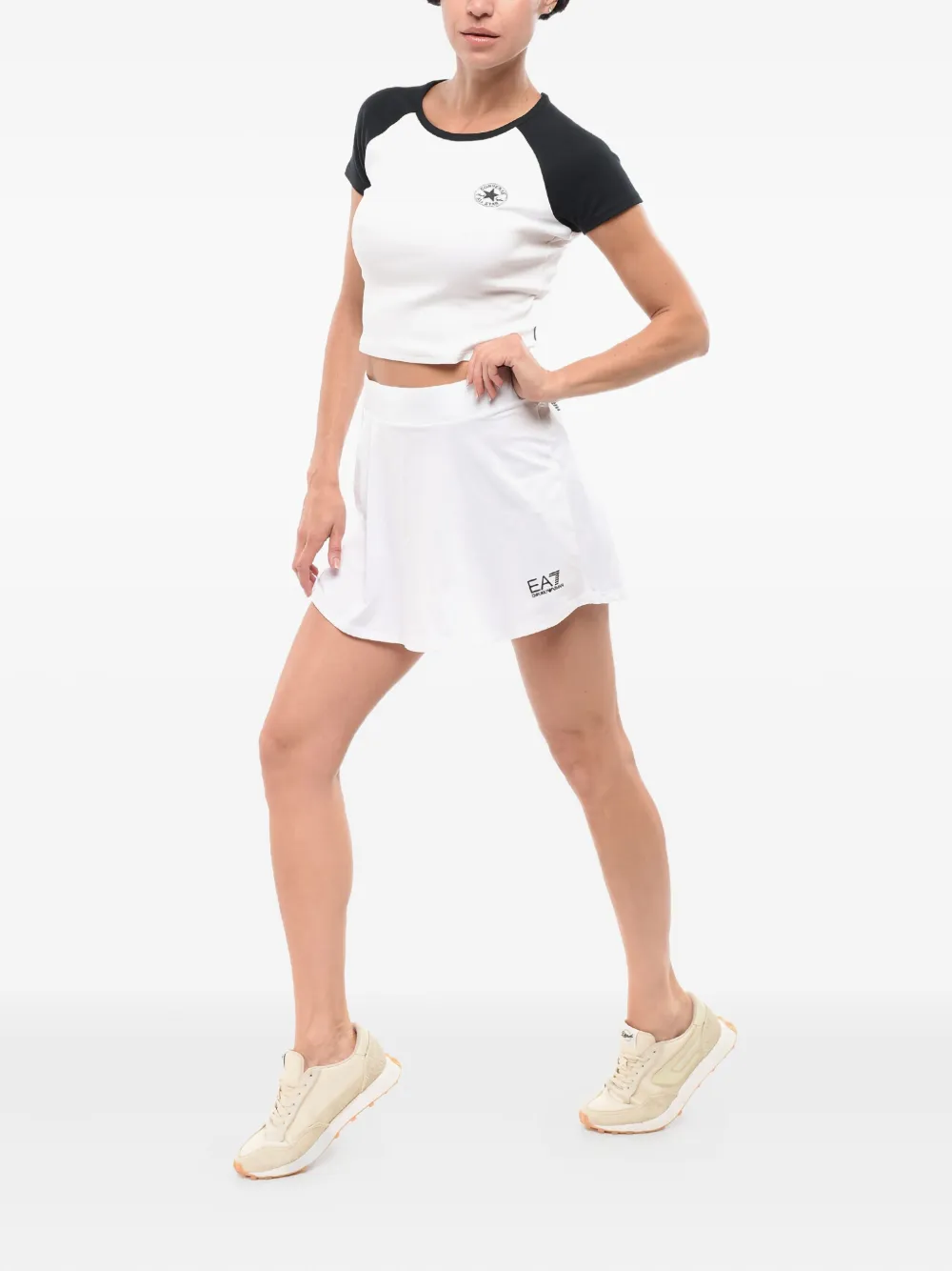 Giorgio Armani Ventus7 mini-rok met elastische tailleband Wit