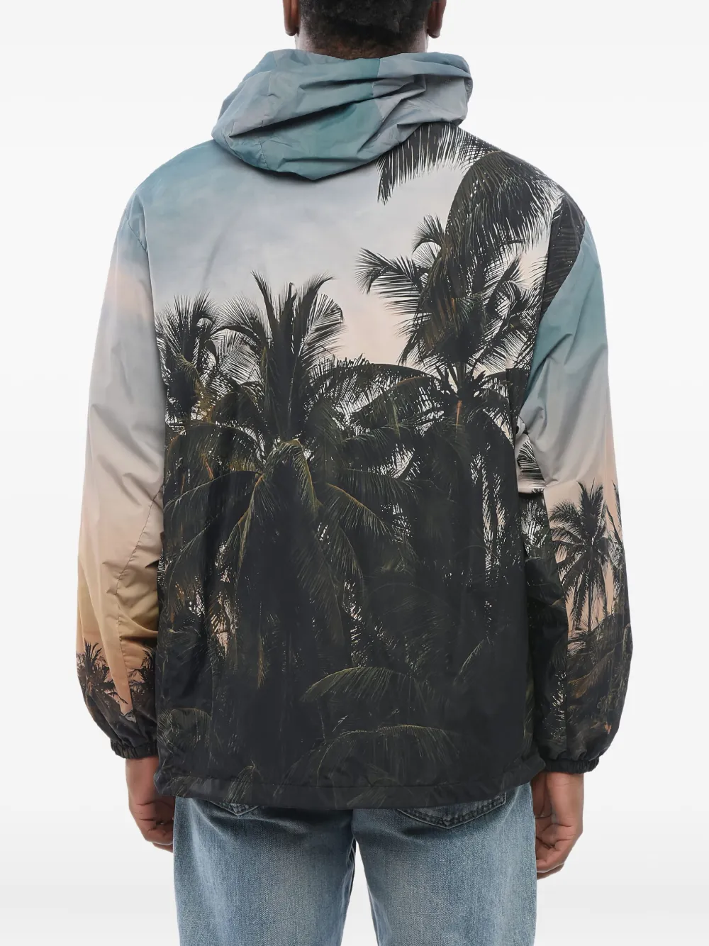 Giorgio Armani Jack met palmboomprint en capuchon Veelkleurig