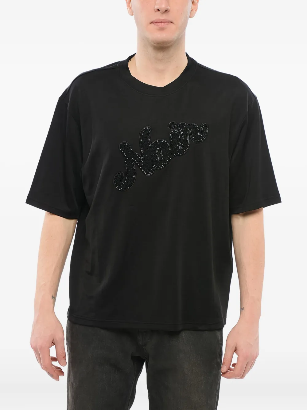 Giorgio Armani bead-embellished crew-neck T-shirt | Image 1