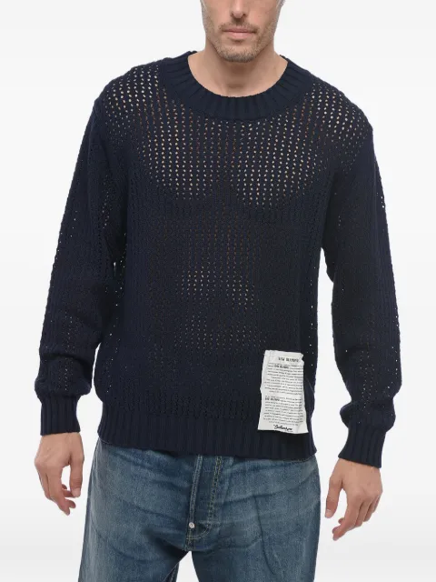 Ballantyne perforated-knit jumper