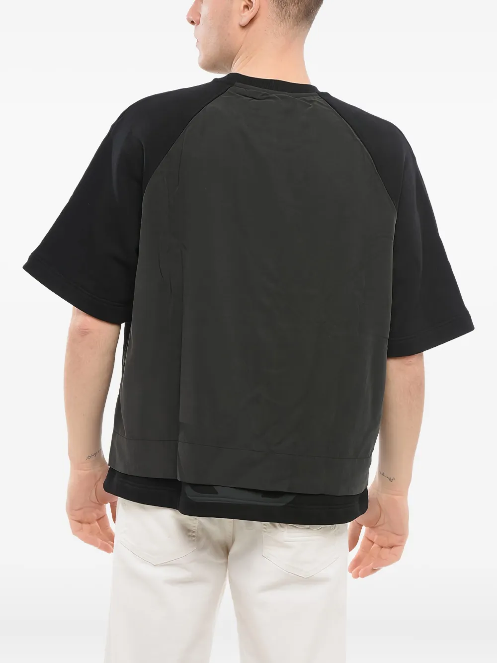 Giorgio Armani logo-appliqué T-shirt Zwart