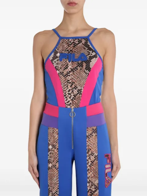 Fila top con panel de piel de serpiente