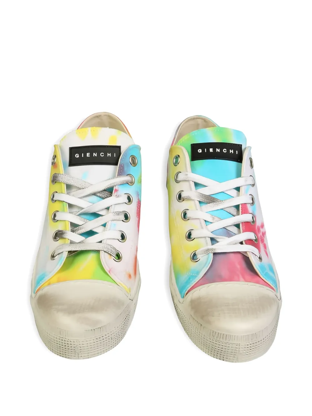 METAL GIENCHI x Jean Michel tie-dye Sneakers | Yellow | FARFETCH