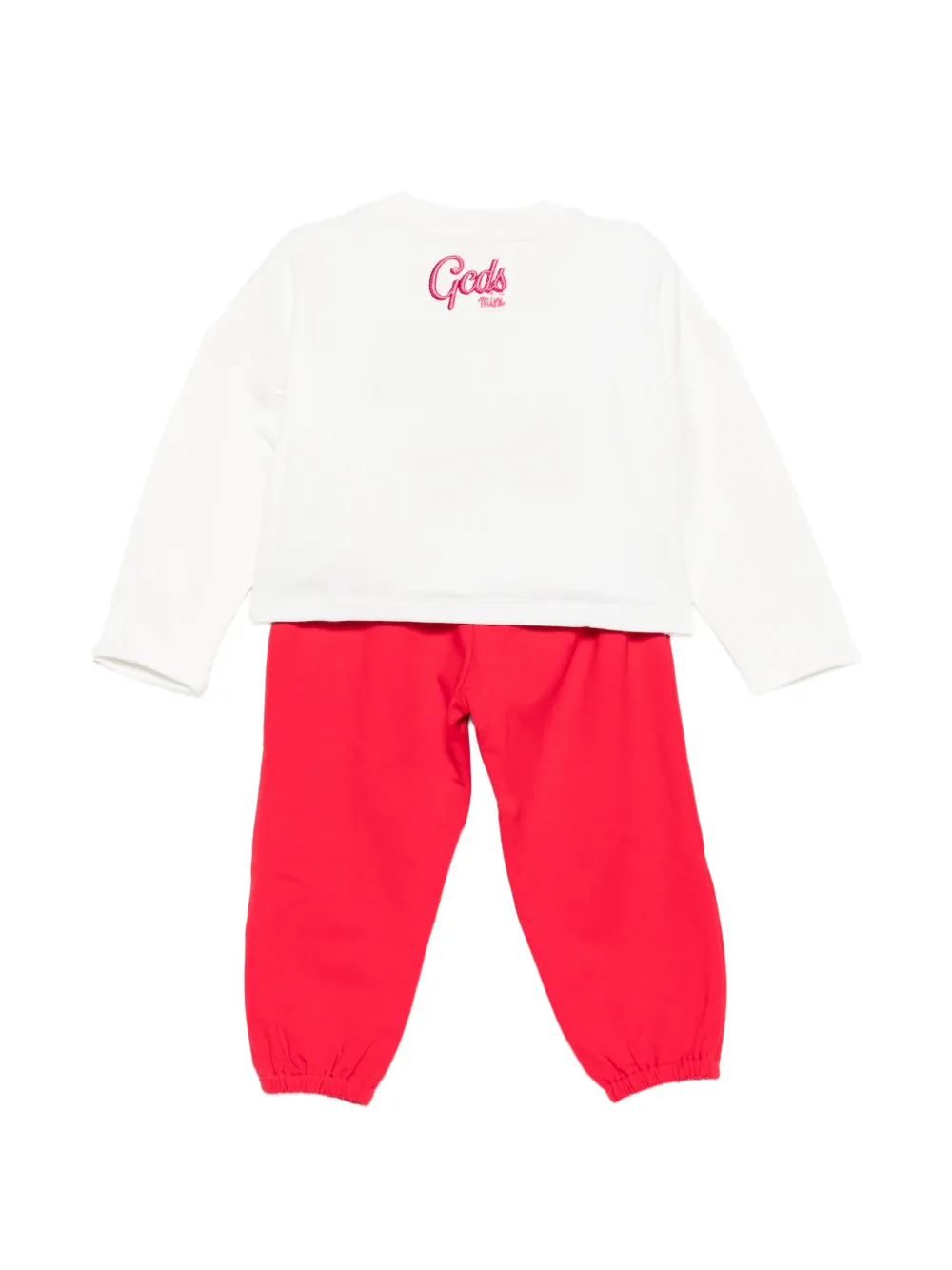 Gcds Kids Broek set met kersenpatch Wit