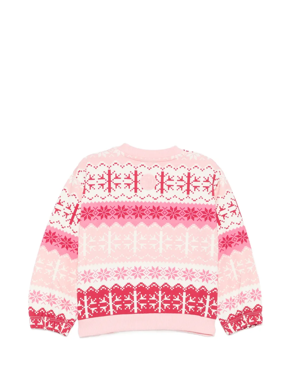 Gcds Kids Fair Isle sweater met print Roze