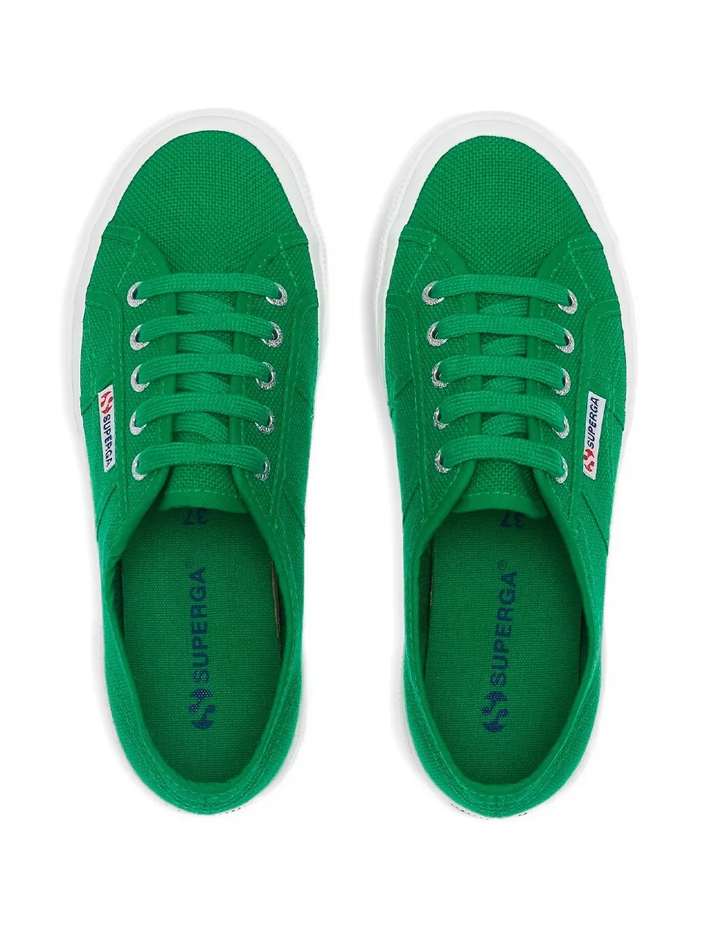Superga lace-up canvas sneakers Green