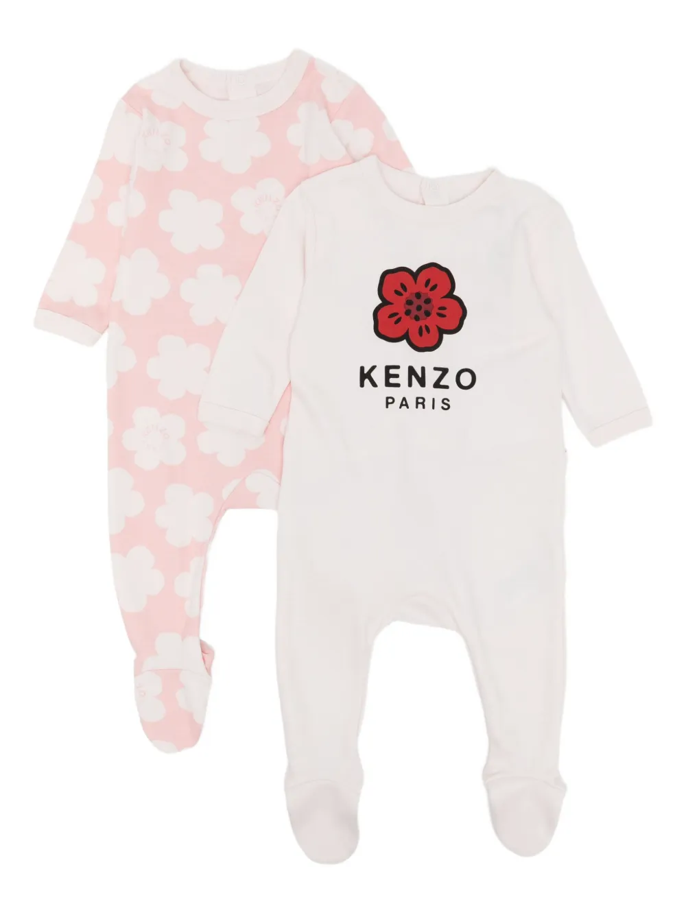 Kenzo Kids set de dos pijamas con logo estampado | rosado | Image 1