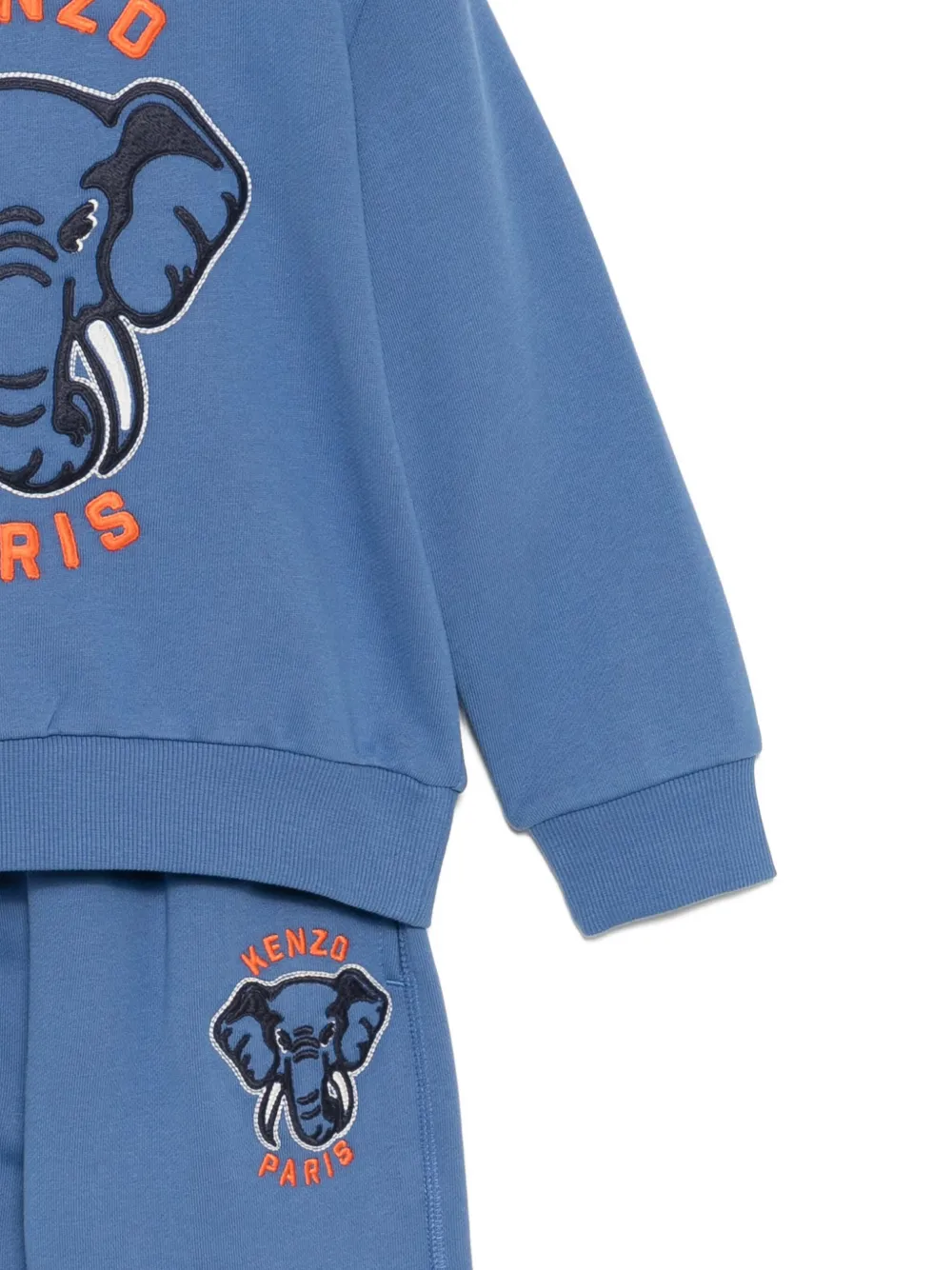 Kenzo Kids Trainingspak met geborduurd logo Blauw