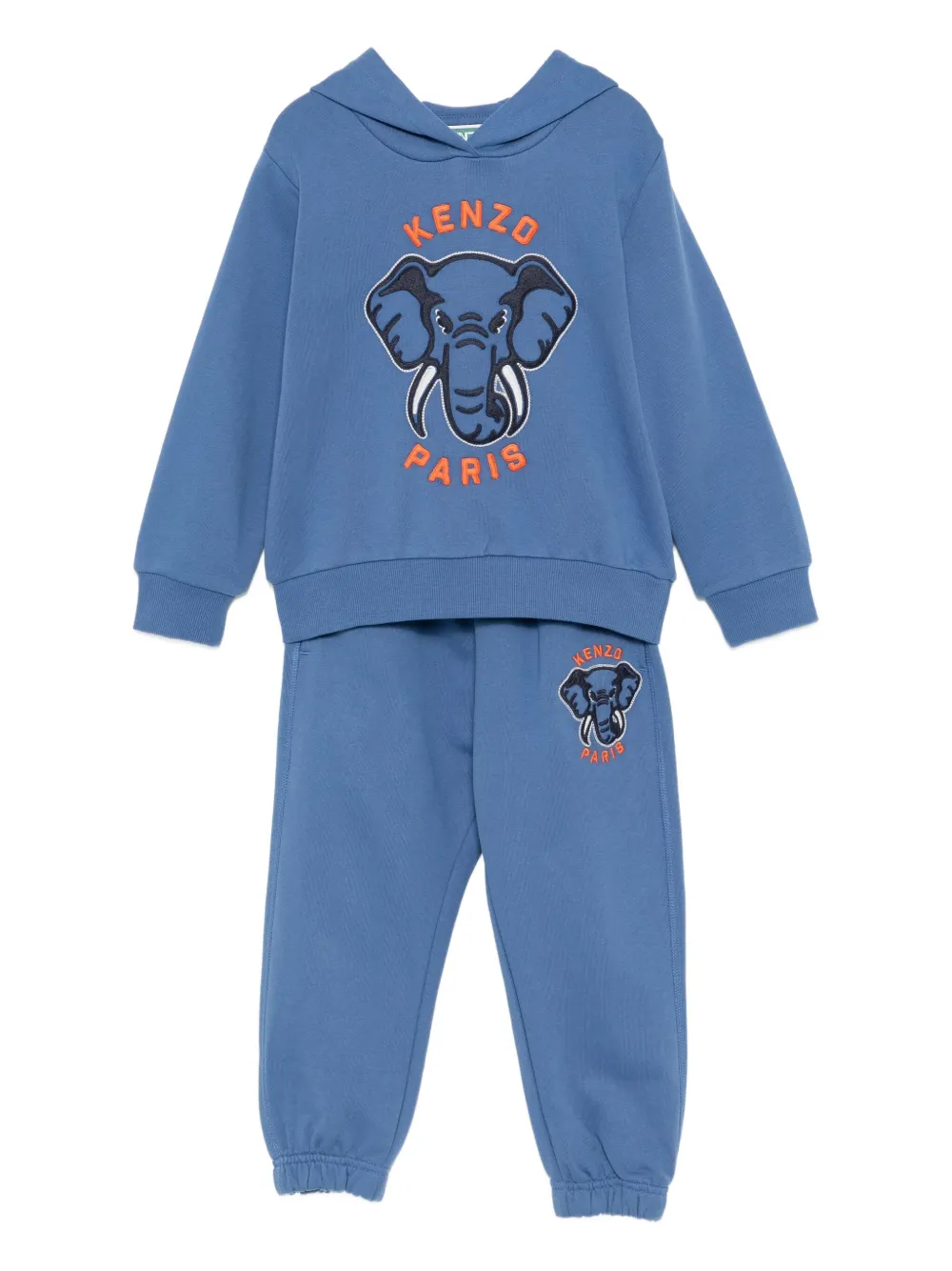 Kenzo Kids Tuta sportiva con logo ricamato - Blu