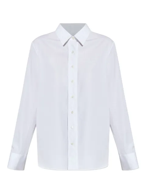Givenchy logo-embroidered cotton shirt