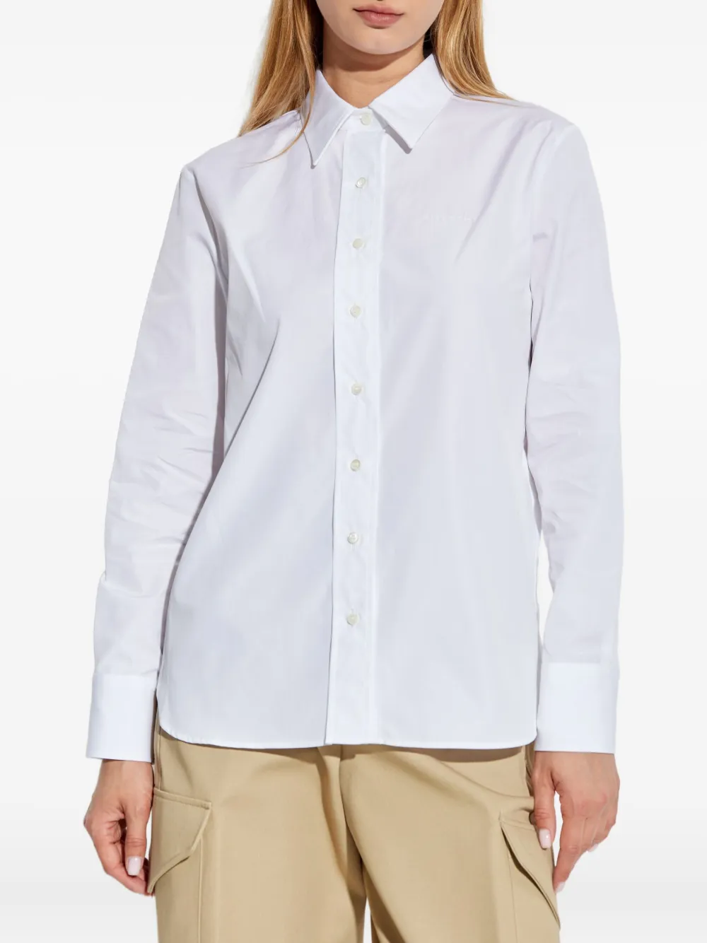 Givenchy Overhemd met geborduurd logo Wit
