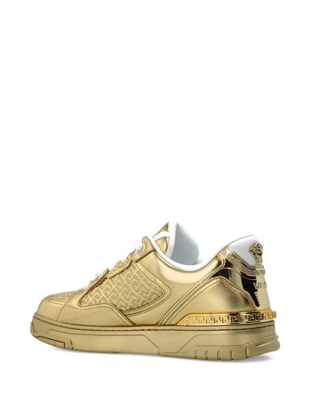 Versace Greca leren sneakers Goud