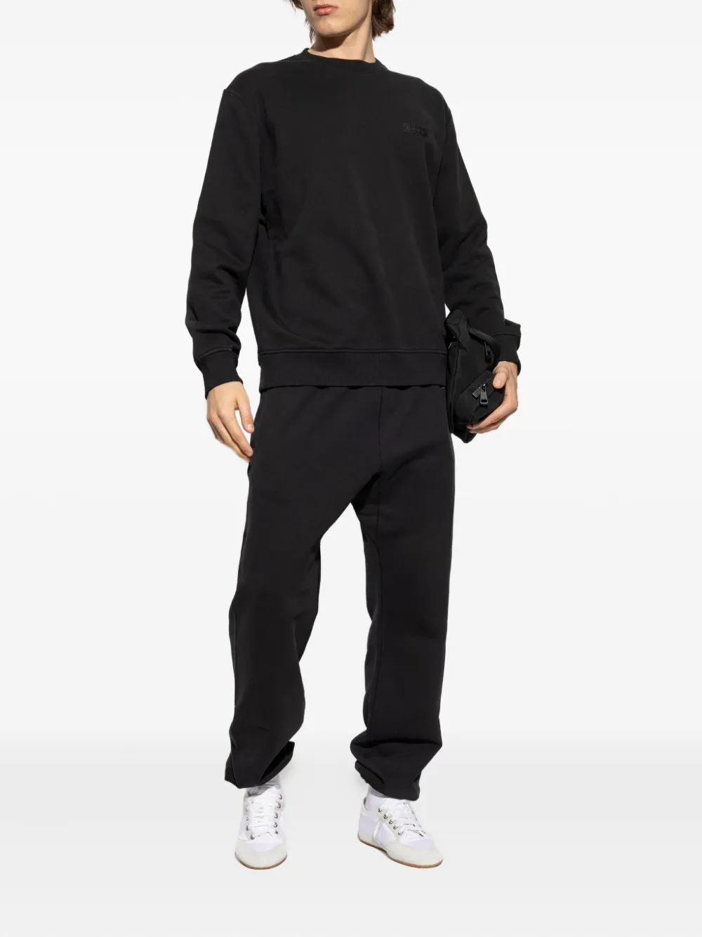 Givenchy Sweater met logoplakkaat Zwart